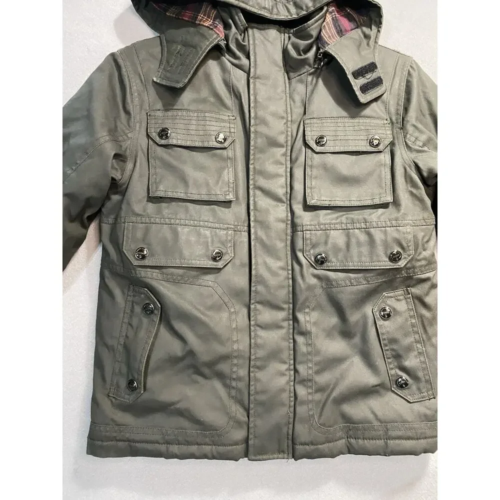 Coogi Jacket Youth Size 7 Green, Logo, Full Zip, Hooded
